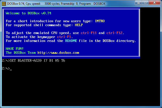 Windows Start Menu showing DOSBox