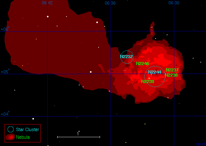 A map of the Rosette nebula